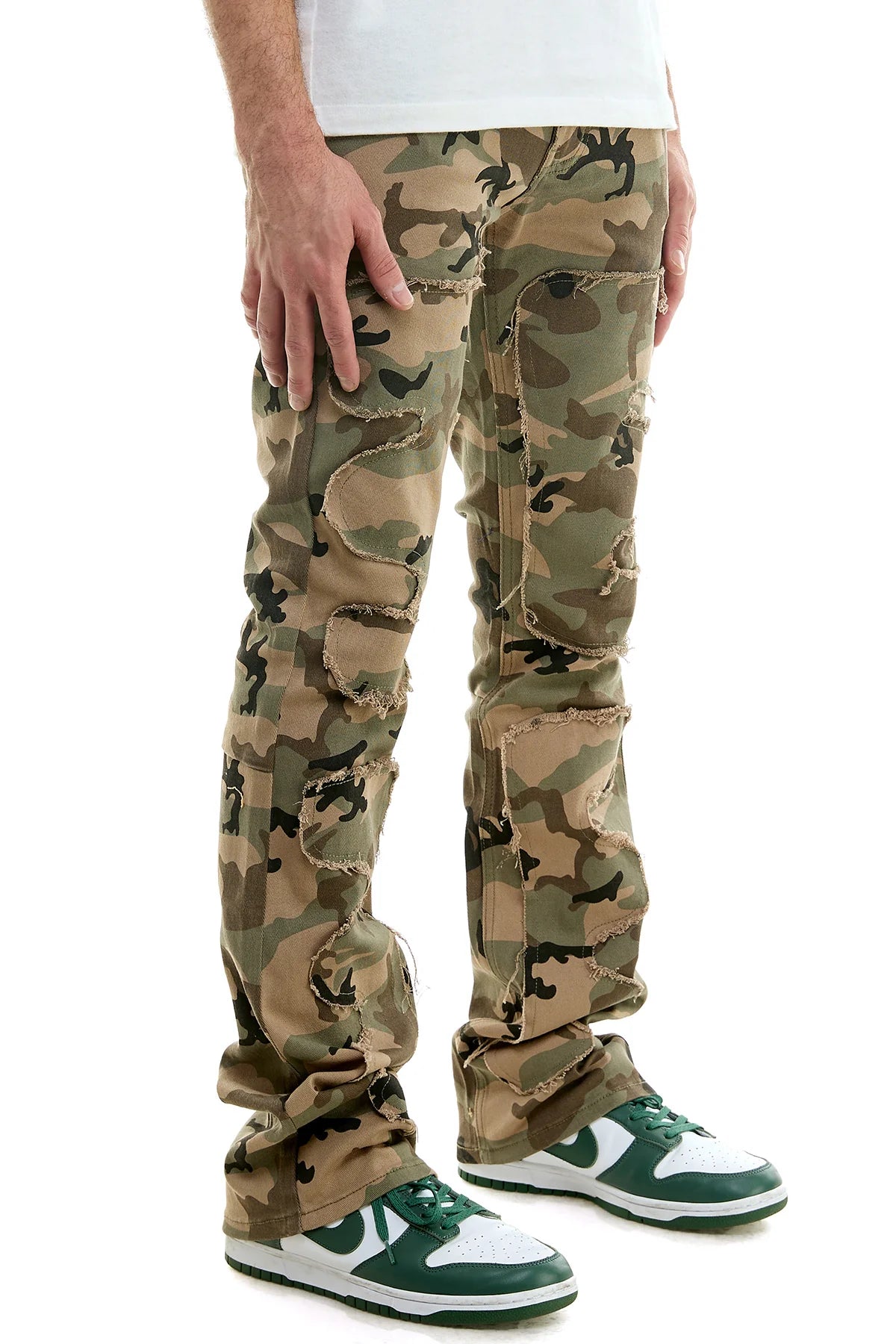 KDNK HUNTER’S PUZZLE FLARE PANTS
