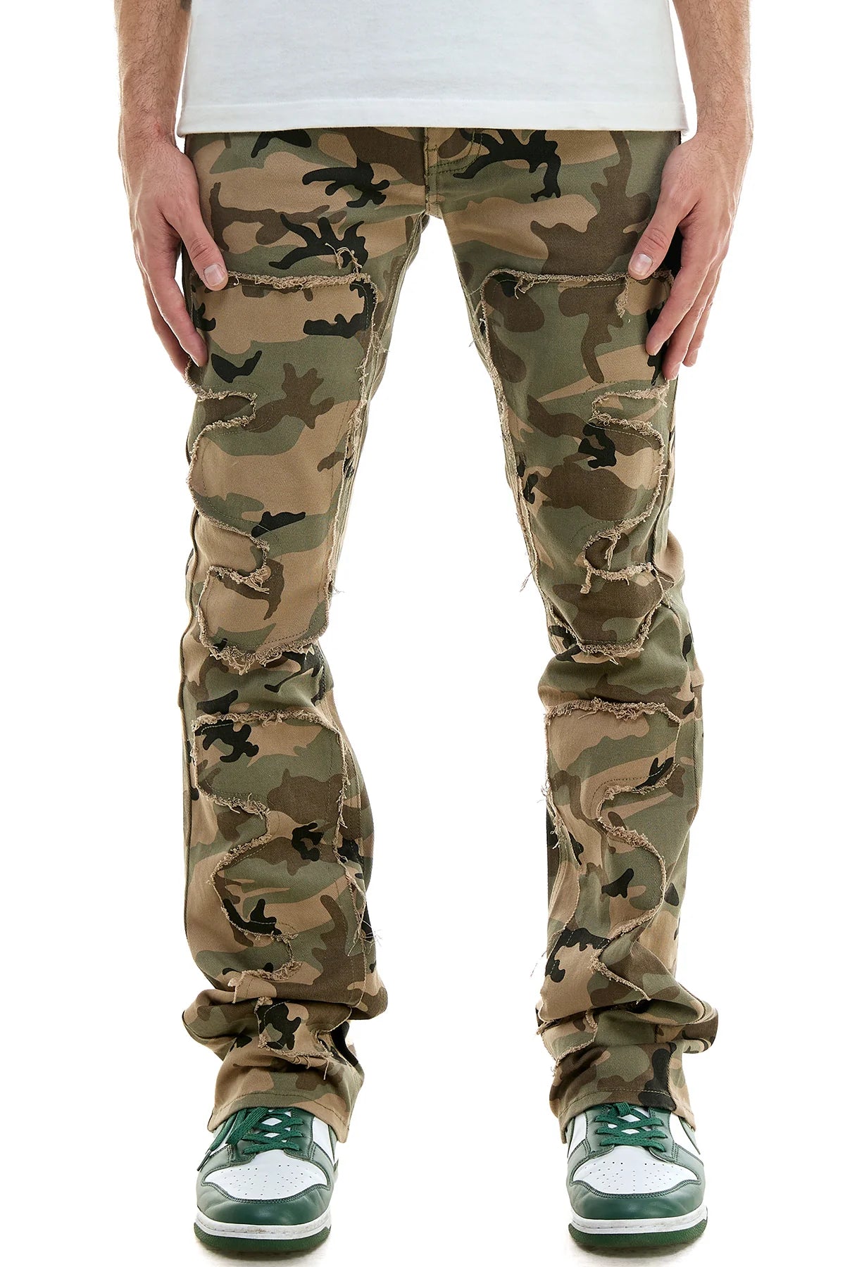 KDNK HUNTER’S PUZZLE FLARE PANTS