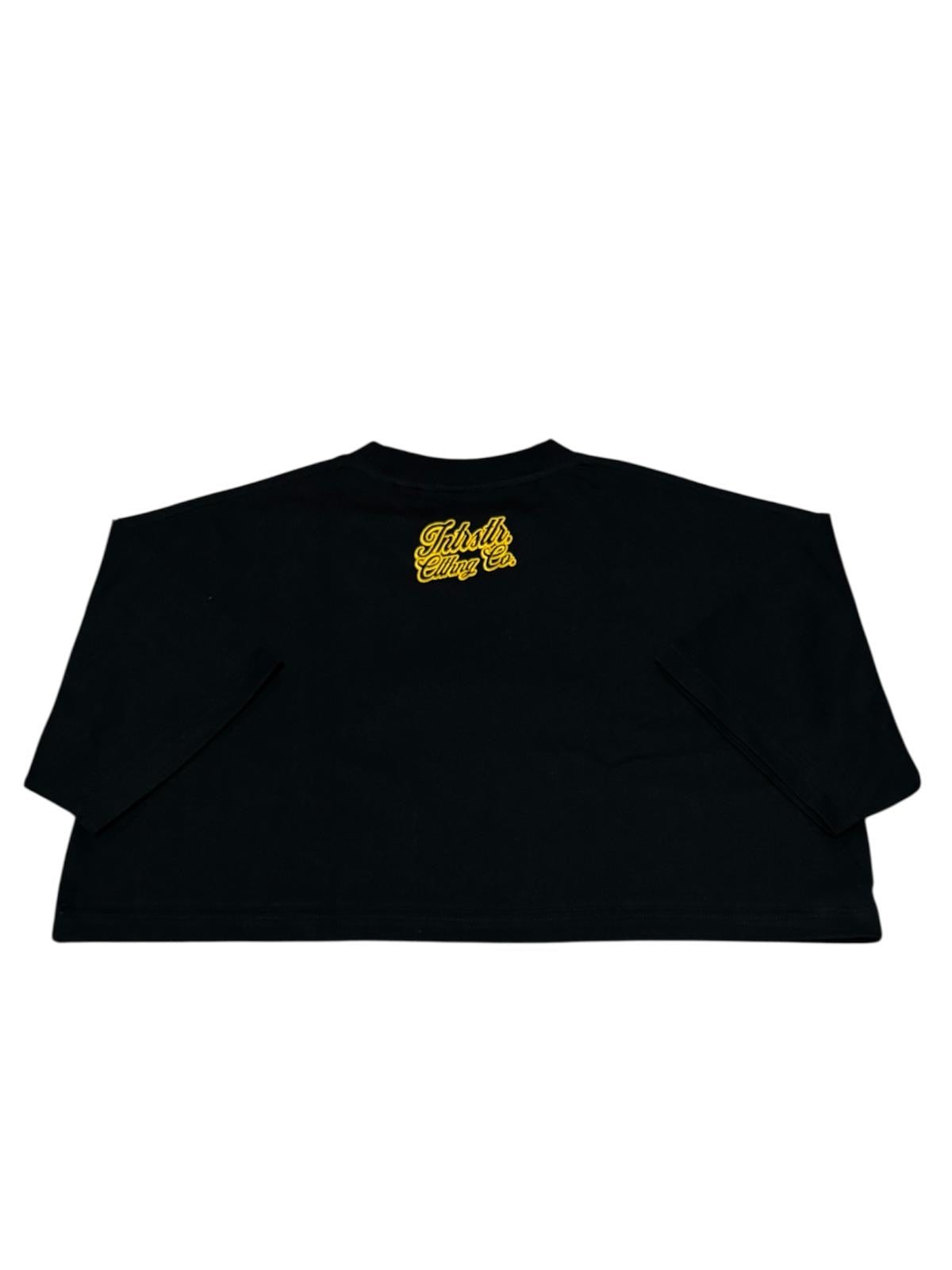 INTRSTLR Clothing Co. - Basic Croptop Tee (Black/Gold)ππ
