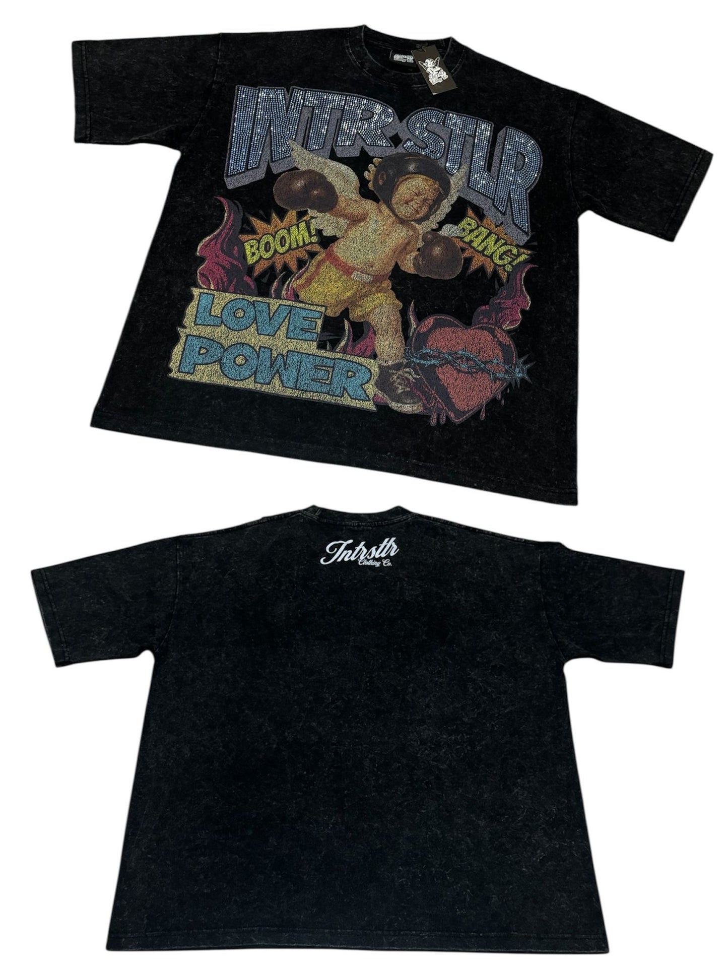 🥊 INTRSTLR 1st Anniversary Tee – “LOVE POWER” (Limited Edition)