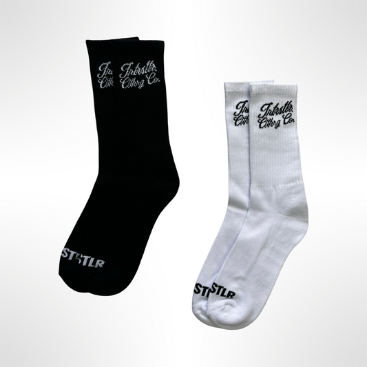 INTRSTLR Clothing Co. - V2 Signature Socks (1 pair) 🤍🖤