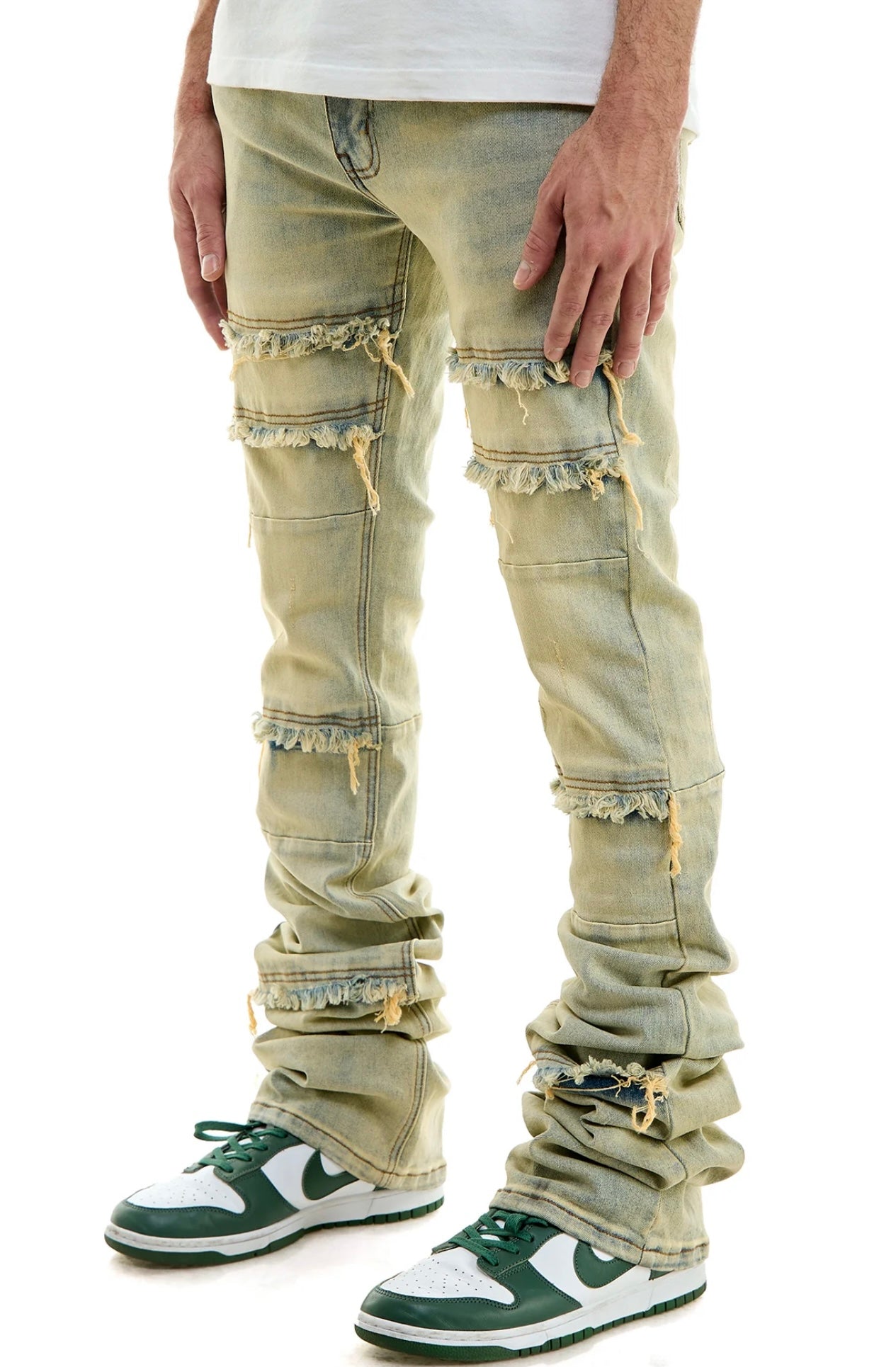 KDNK SUPER STACKED PANELLED JEANS