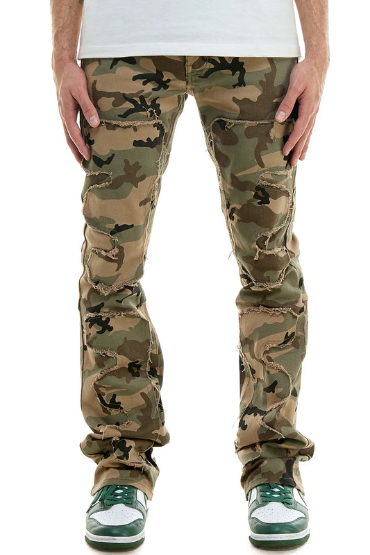 KDNK HUNTER’S PUZZLE FLARE PANTS
