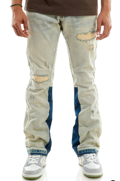 KDNK RIP & REPAIR FLARE JEANS