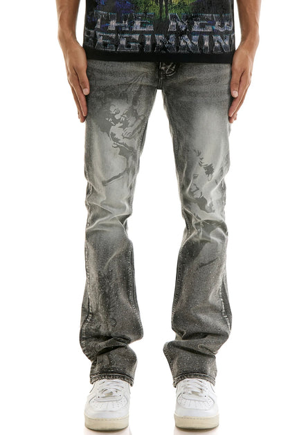 KDNK ASH ANGEL RHINESTONE JEANS
