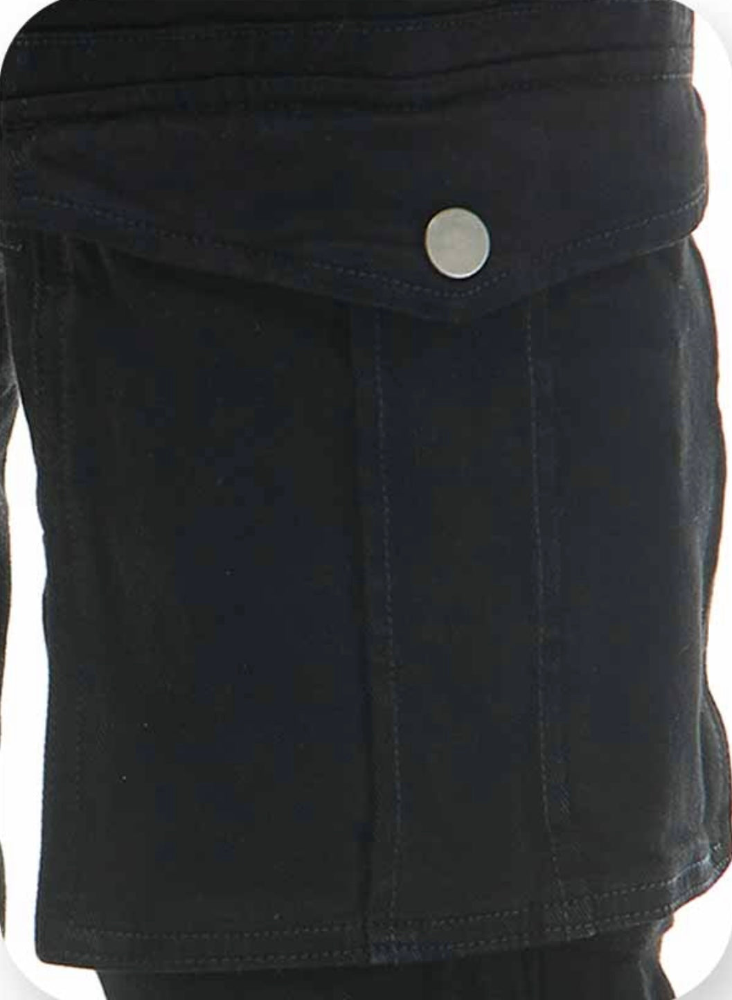 KDNK BLACK CARGO PANTS SKINNY FLARE FIT