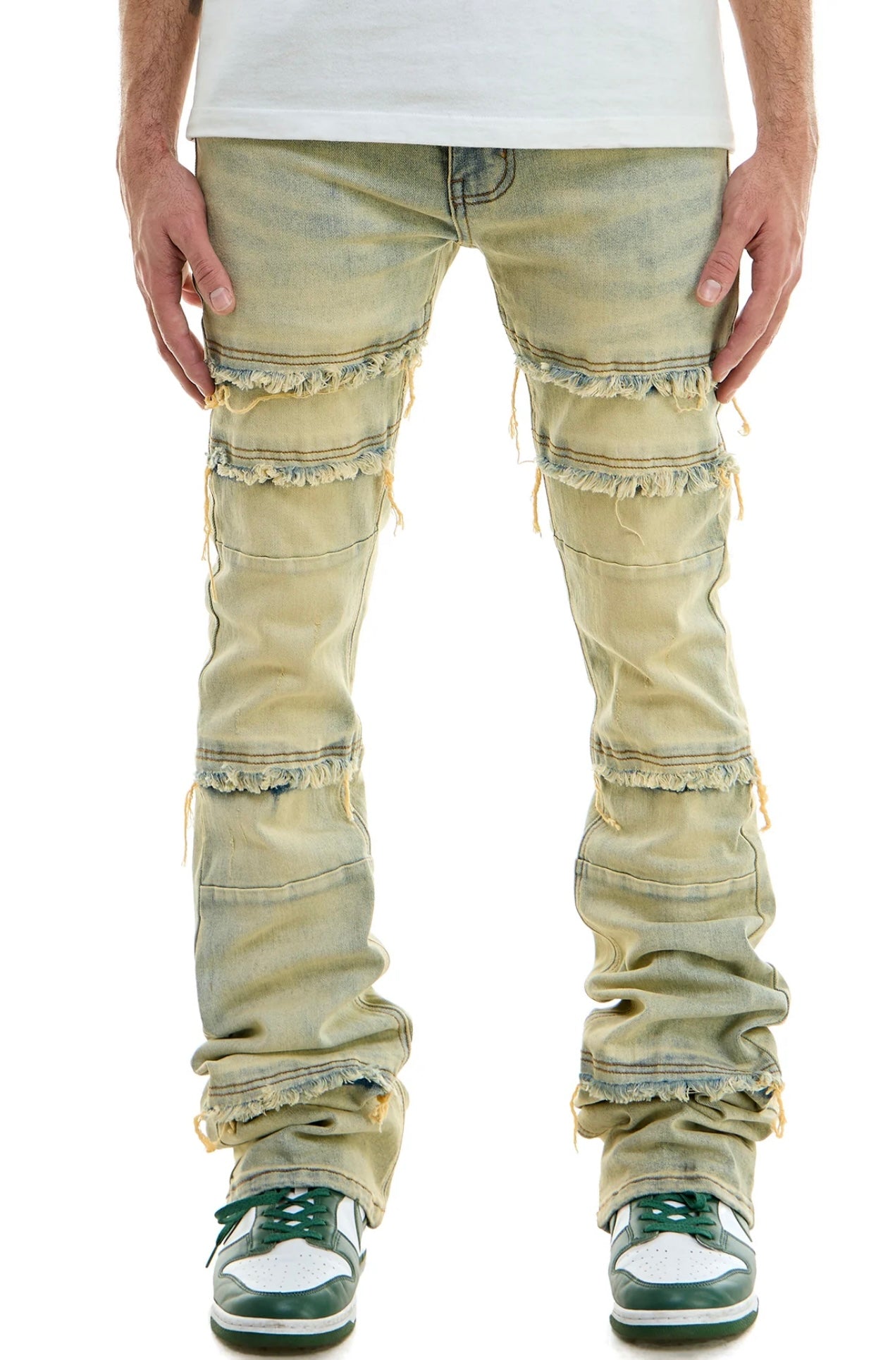 KDNK SUPER STACKED PANELLED JEANS