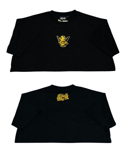 INTRSTLR Clothing Co. - Basic Croptop Tee (Black/Gold)🐝🕋