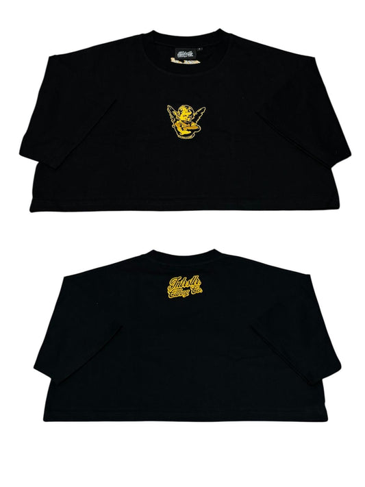 INTRSTLR Clothing Co. - Basic Croptop Tee (Black/Gold)🐝🕋